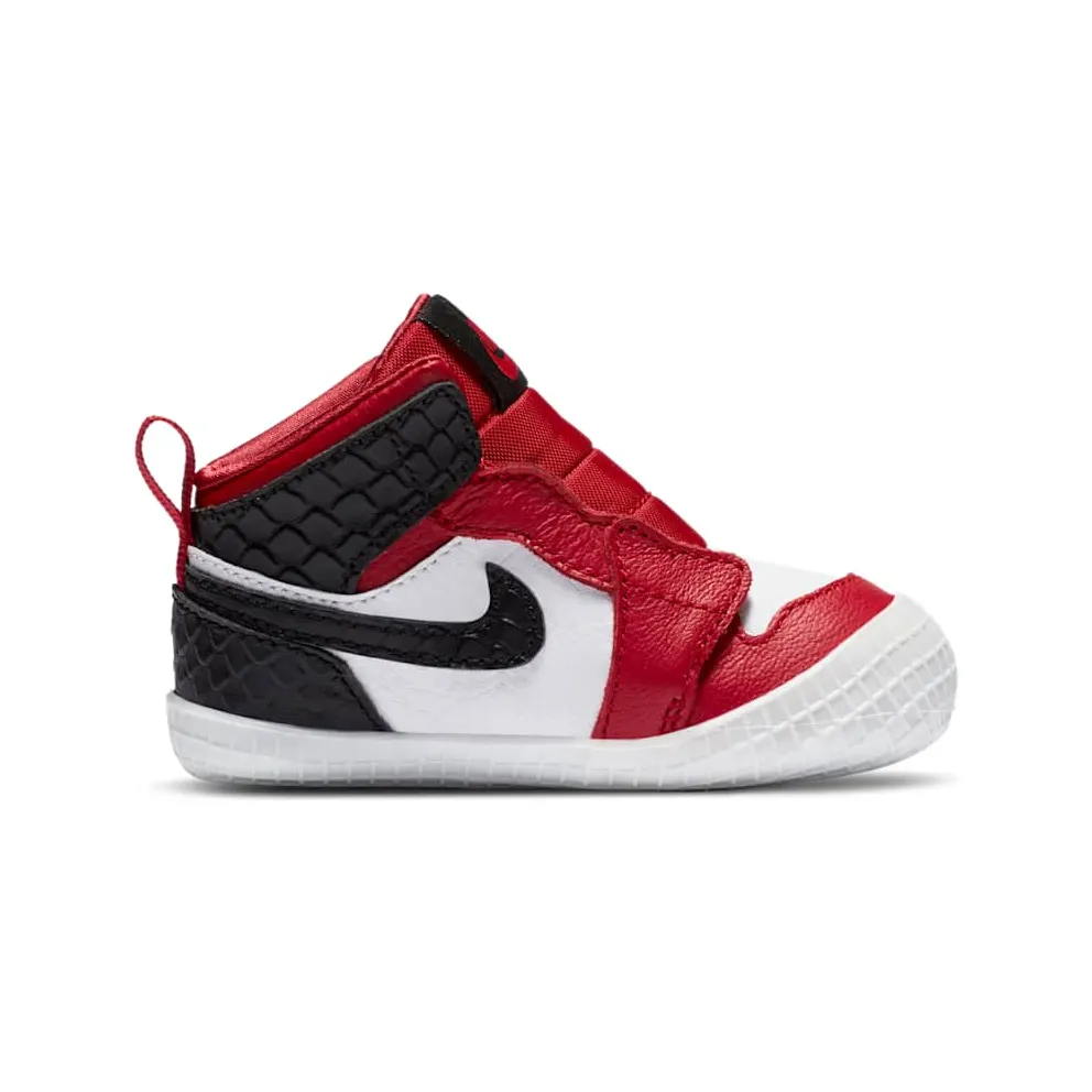 Jordan 1 Crib Bootie Satin Snake Chicago (I) Gym Red/White-Black (AT3745-601)