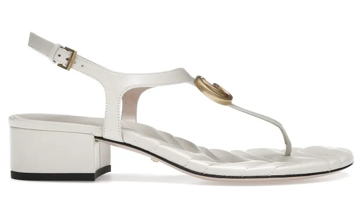 Gucci Marmont Double G Sandal White (674840 BKO00 9022)