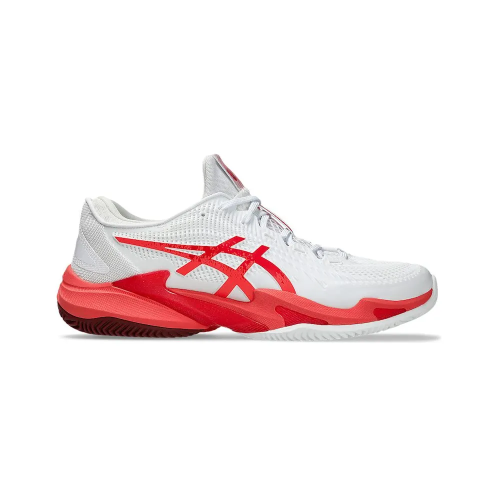 ASICS Court FF 3 Novak Clay White Electric Red (1041A521-966)