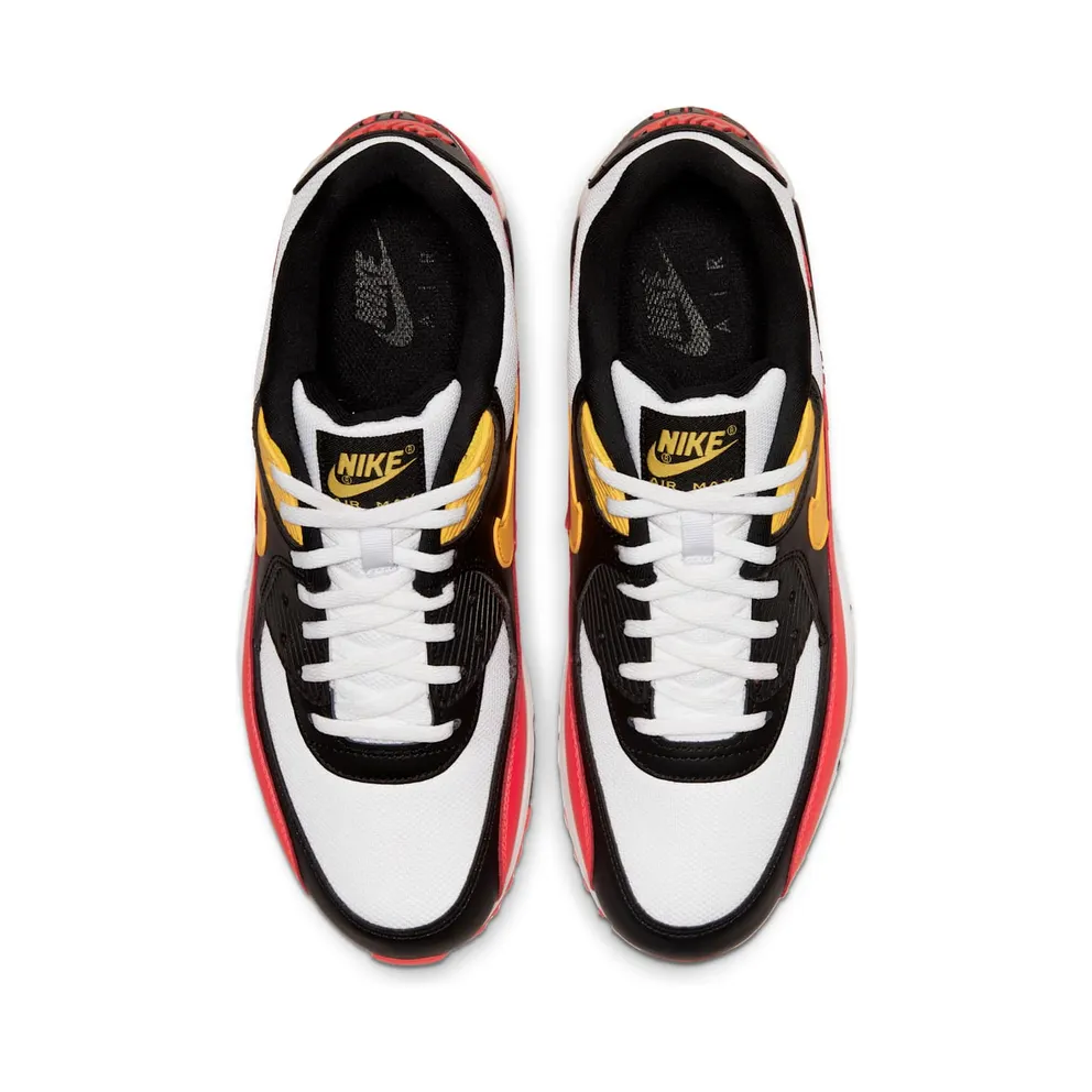 Nike Air Max 90 White Yellow Black Crimson (2019) (AJ1285-109)