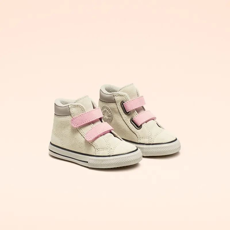 Converse Chuck Taylor All Star Hook and Loop PC Boot High Top Natural Ivory/coastal Pink (765166C)