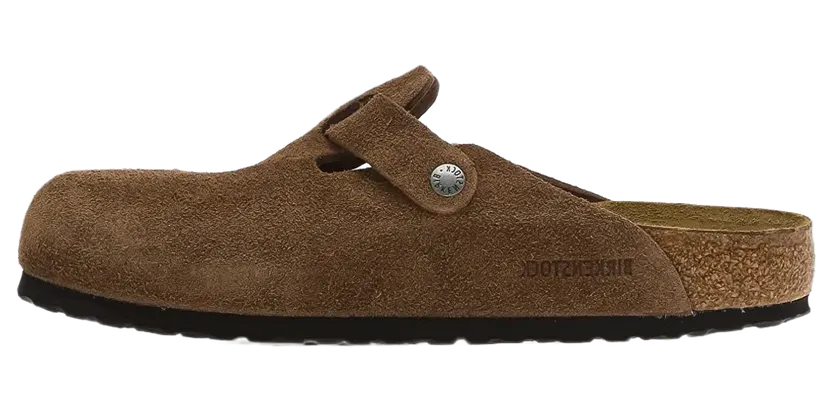 Birkenstock Boston Suede Leather “Dark Tea – Regular/Wide” (1032813)