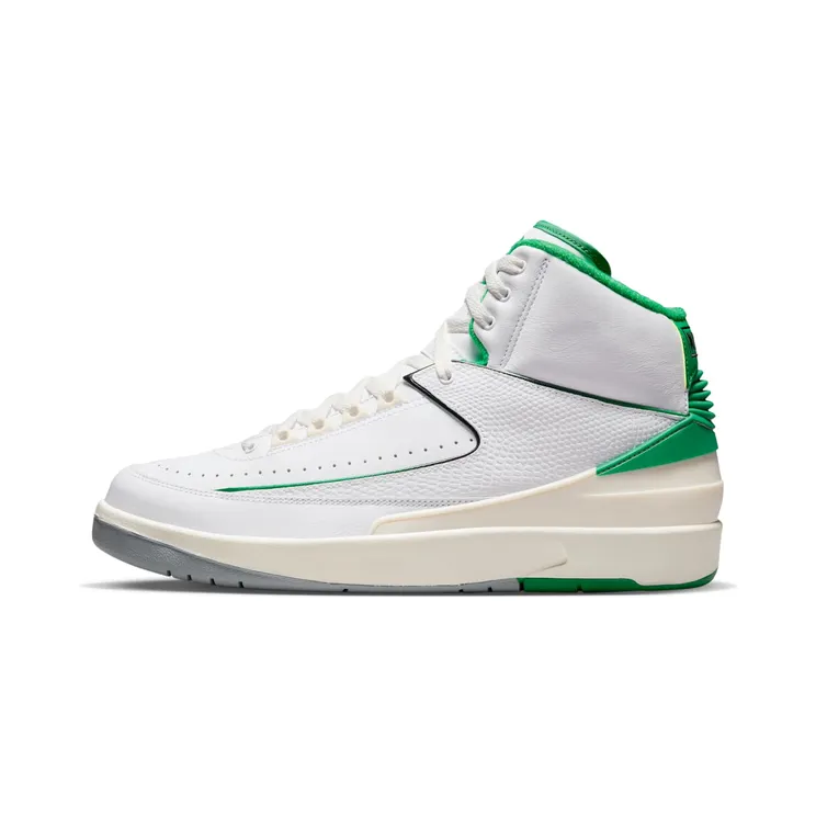 Air Jordan 2 “White / Sail / Light Steel Grey / Lucky Green” (DR8884-103)