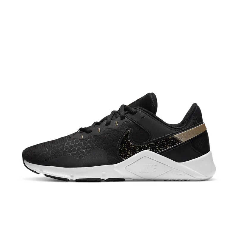 Nike Legend Essential 2 Premium Black White Metallic Gold Grain (CZ3668-001)