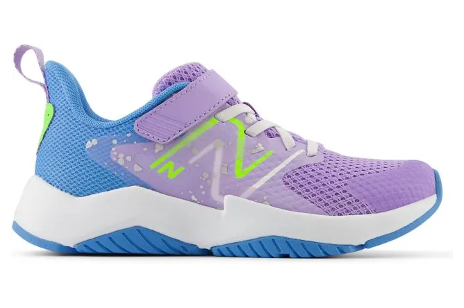 New Balance Rave Run v2 Bungee Lace Lilac Glo Sky Blue Pixel Green (YTRAVHG2)