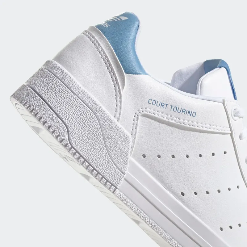 Adidas Court Tourino Cloud White / Light Blue / Core Black (H00763)