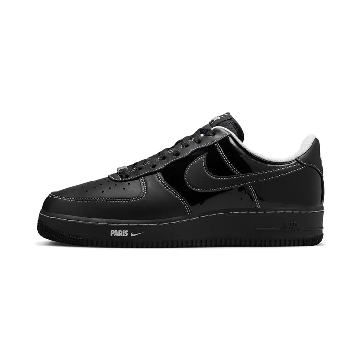 Nike Air Force 1 Low City Pack Paris Patent “Black / Phantom / Game Royal” (HV6226-001)