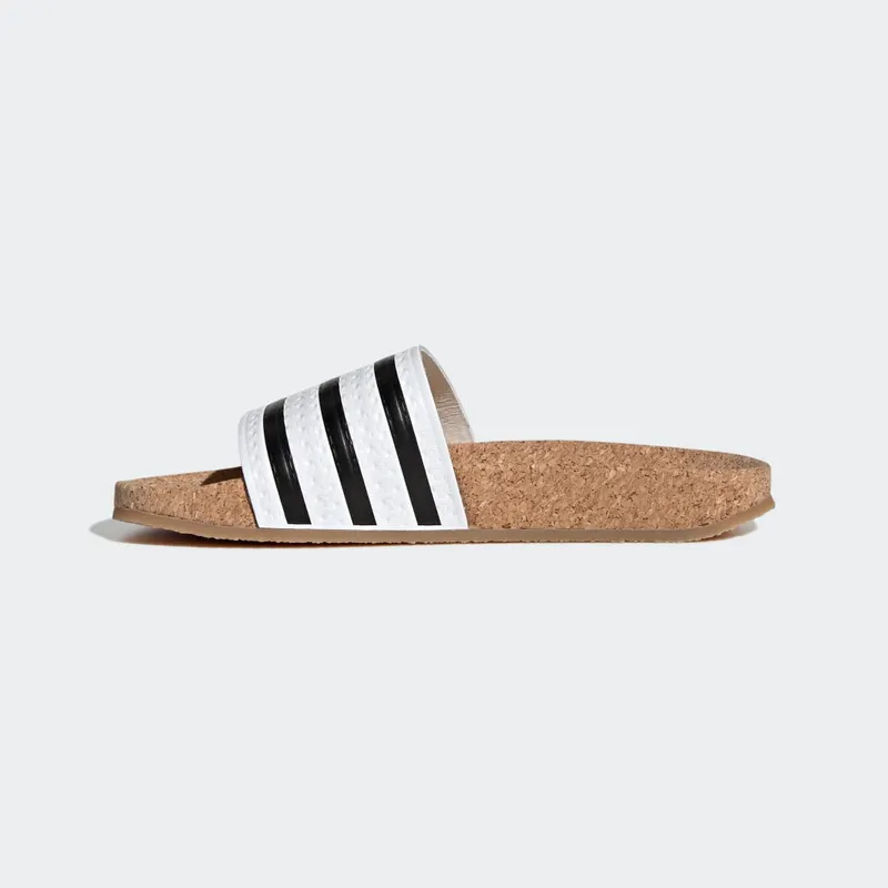 Adidas adilette Cork Slides Cloud White / Core Black / Gum (BA7210)