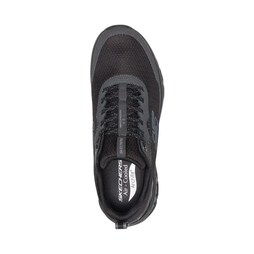 Skechers Waterproof: Arch Fit Glide-Step All-Terrain “Peak Crest Sneaker Black” (237479BBK)