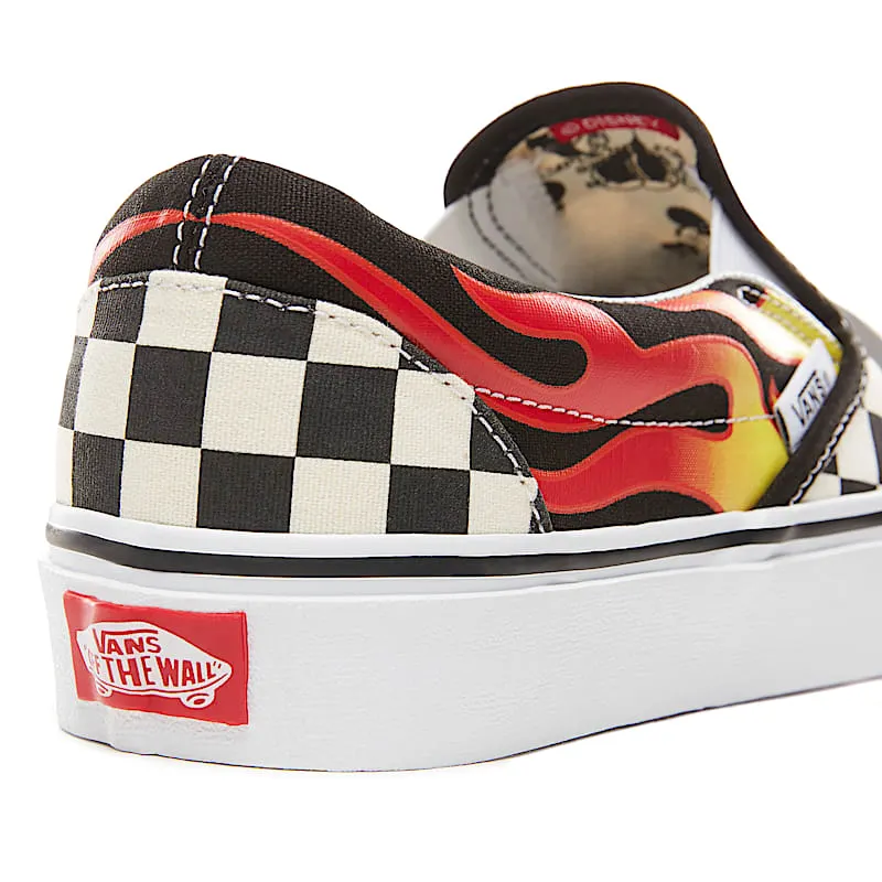 Vans Slip-On Disney Mickey and Minnie (W) Mickey Mouse And Minnie Mouse/Checker Flame (VN0A38F7UJ4)