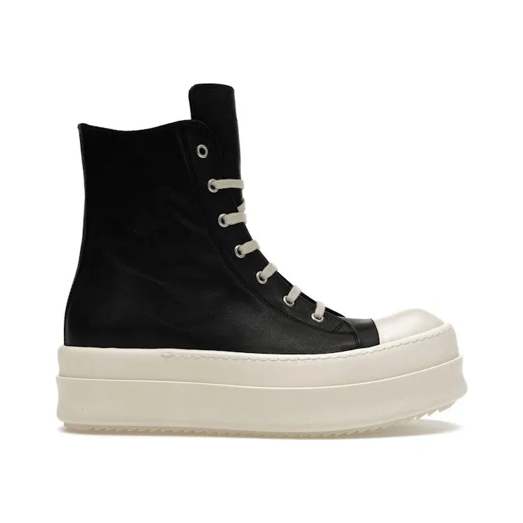 Rick Owens Mega Bumper Leather Sneakers Black Milk (RR02C7859-LOO-911)