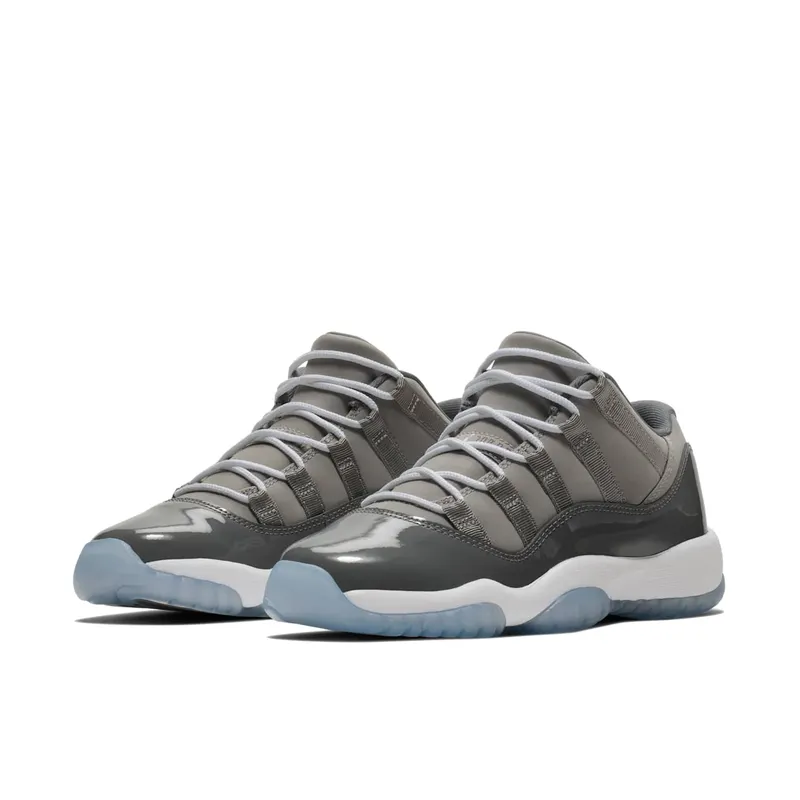 Jordan 11 Retro Low Cool Grey (GS) Medium Grey/White-Gunsmoke (528896-003)