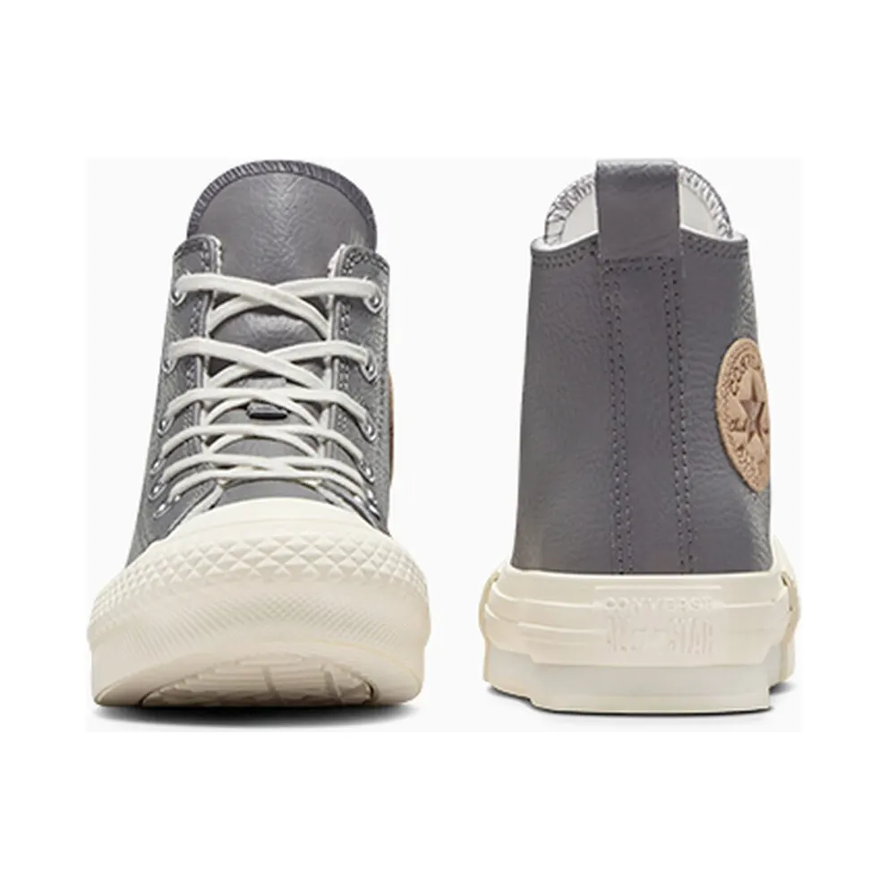 Converse Chuck Taylor All Star EVA Lift Platform Fleece-Lined Leather Sharkskin/Warm Quarry/Egret (A09260C)