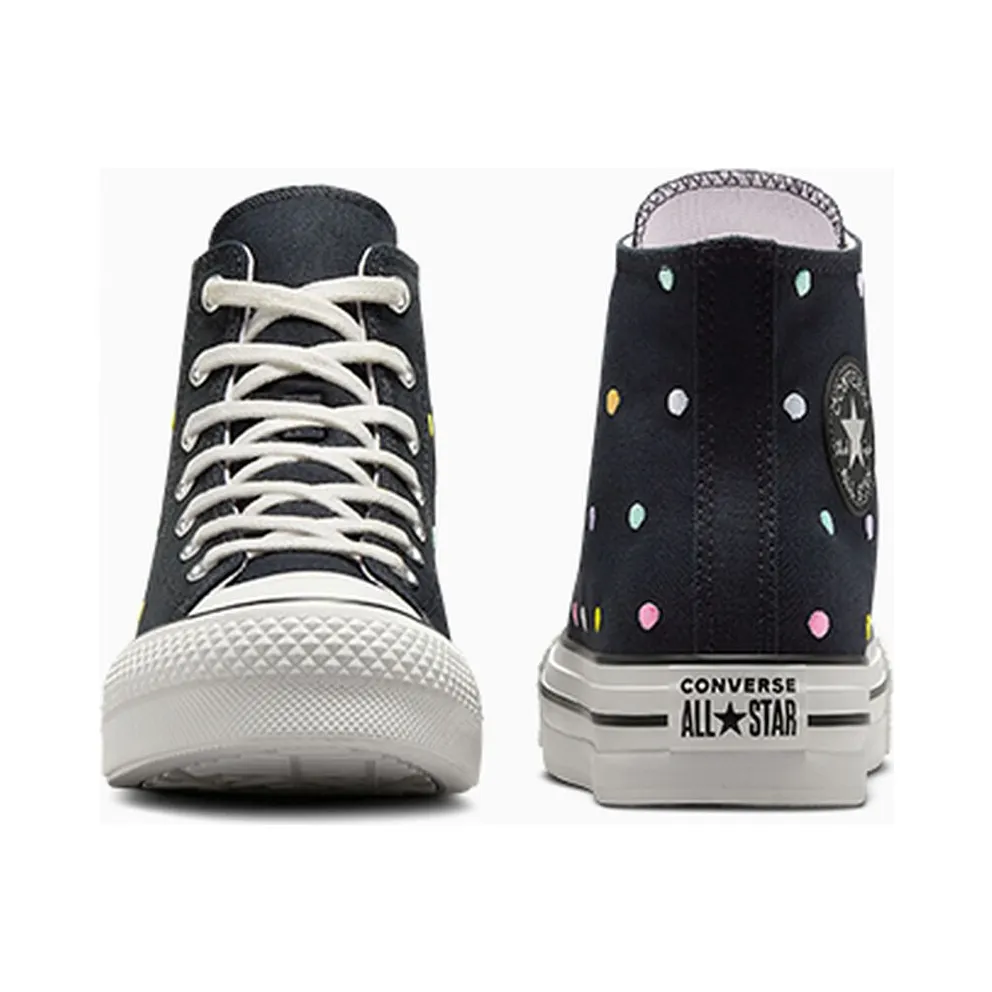 Converse Chuck Taylor All Star Lift Polka Dots Platform Black/Vintage White/Egret (A12608C)