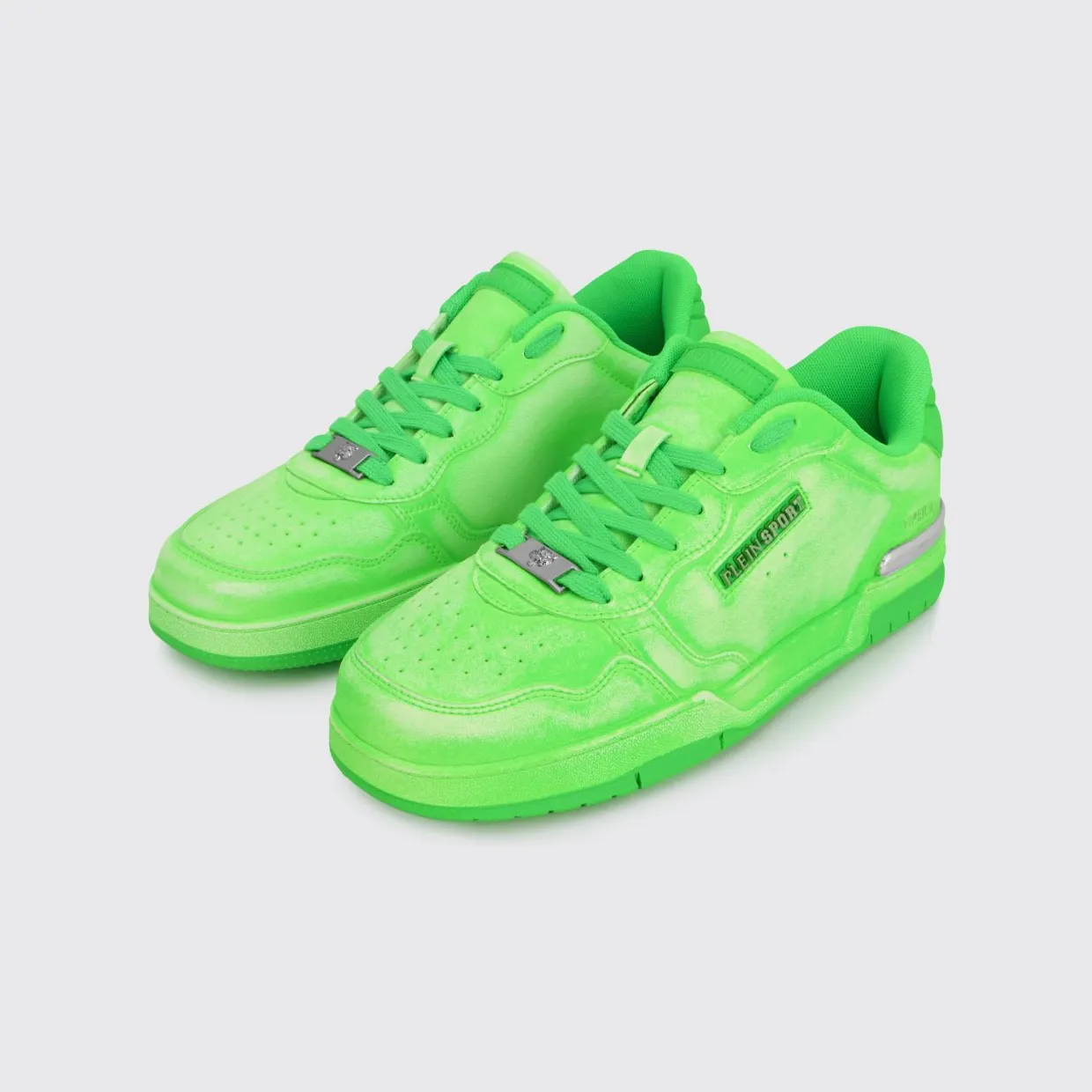 Plein Sport Viper II Used Leather Sneakers Green (SAFSUSC0841SLE004N27)