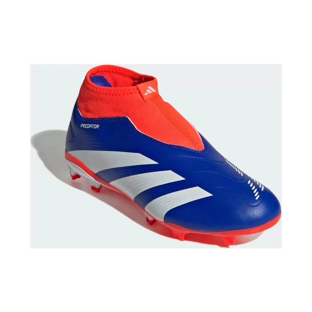 adidas Predator League Laceless FG Lucid Blue Cloud White Solar Red (IF6356)