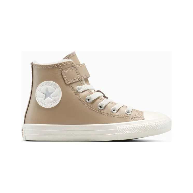 Converse Chuck Taylor All Star Leather + Fuzzy-Lining Easy On Vintage Cargo/Egret/Egret (A14339C)