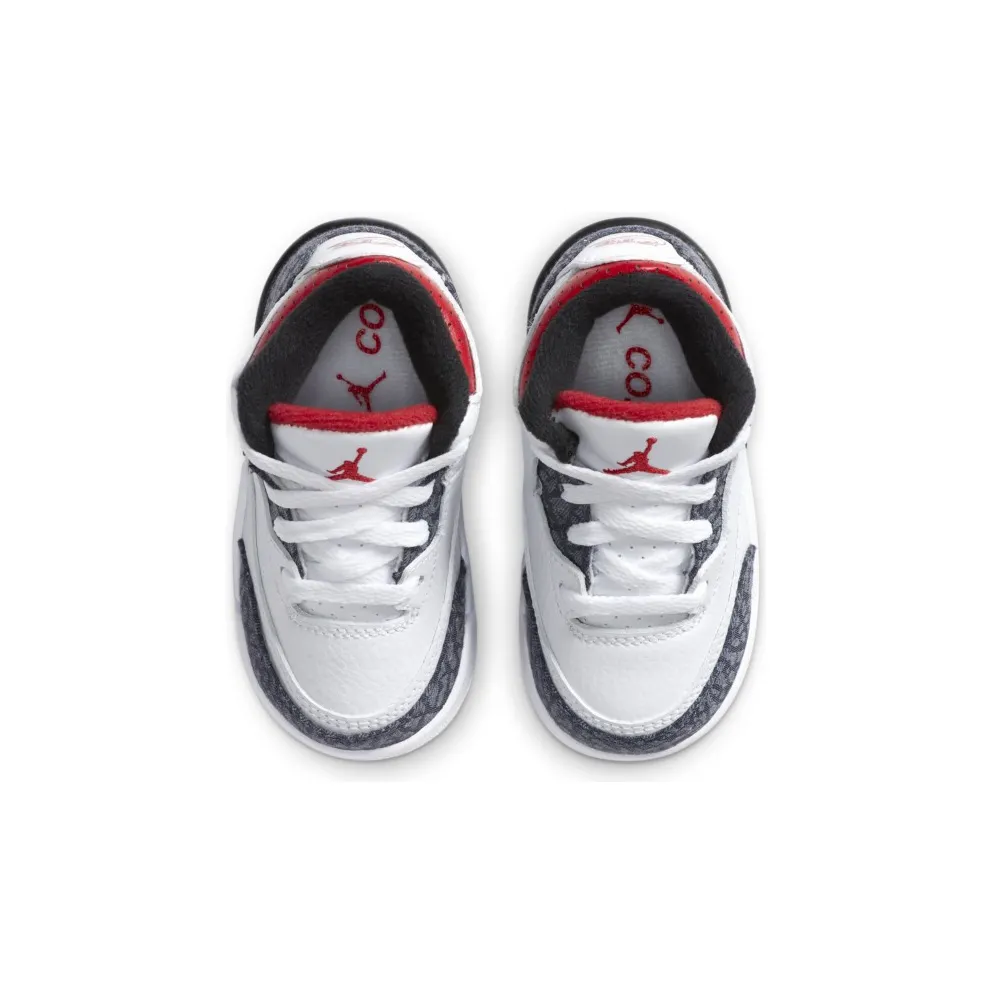 Jordan 3 Retro SE-T Fire Red Denim (TD) White/Fire Red-Black (DB4170-100)