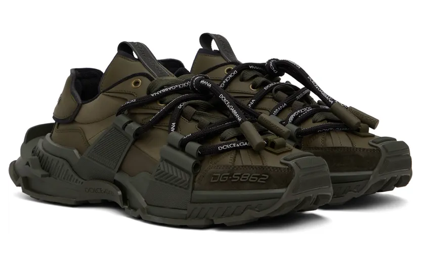 Dolce & Gabbana Khaki Space Low-Top Sneakers (CS1963 AQ718) (4)
