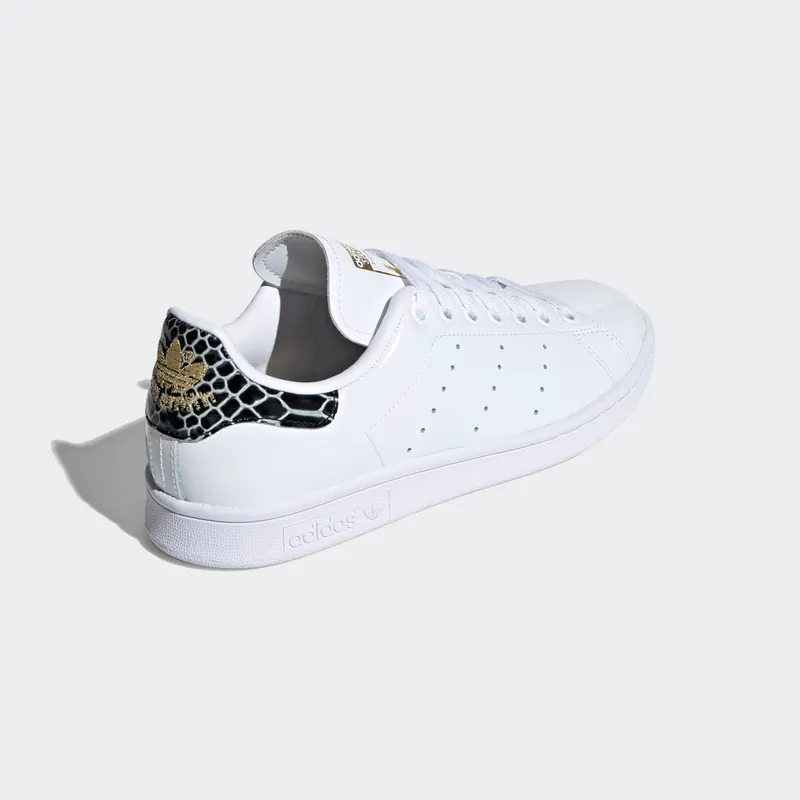 adidas Stan Smith Shiny Snakeskin (W) Cloud White/Core Black/Gold Metallic (FV3422)
