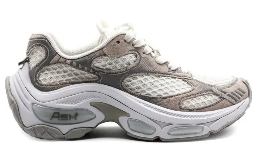 Ash Dragon Sneakers mit Einsätzen – Weiß (DRAGON06TALCWHITE)