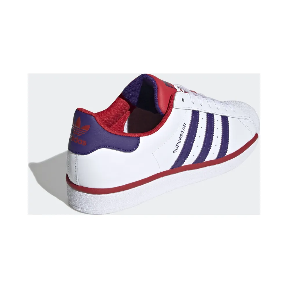 adidas Superstar White Purple Scarlet Cloud White/Purple/Scarlet (FV4189)