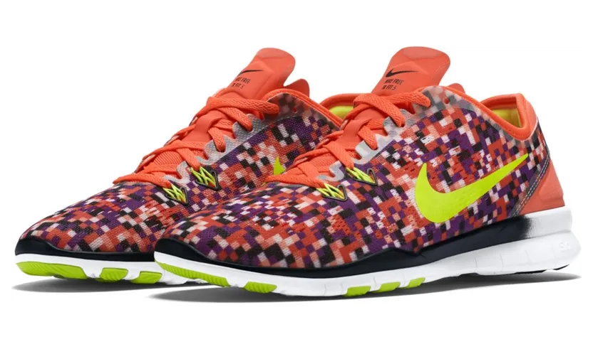 Nike Free 5.0 TR Fit Print Hyper Orange (W) (704695-802)