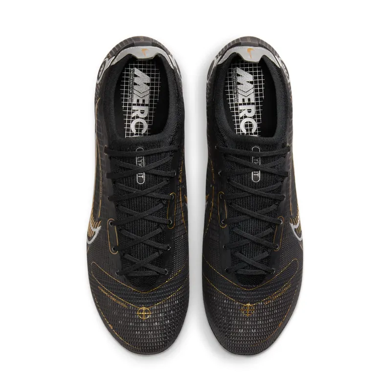 Nike Mercurial Vapor 14 Elite FG Black Metallic Silver Cave Stone Metallic Gold (DJ2837-007)