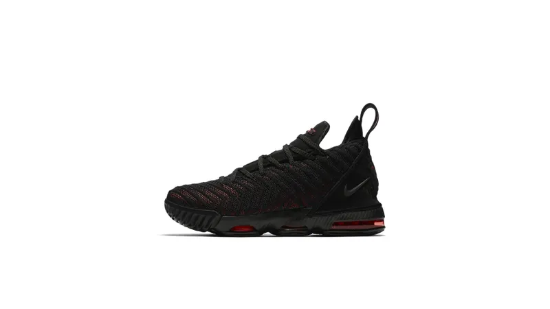 Nike LeBron 16 Fresh Bred (GS) Black/Black-University Red (AQ2465-002)