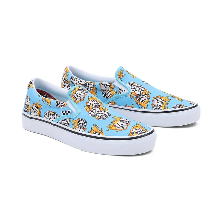 Vans Skate Slip-On “Blue Flame Dice” (VN0A5FCABM6)