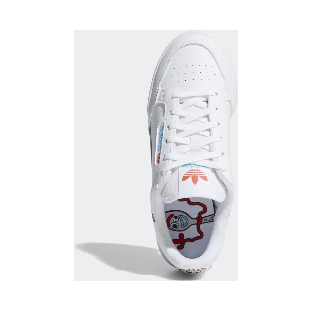 adidas Continental 80 Toy Story 4 Forky (Youth) Cloud White/Bright Red/Bright Cyan (EG7313)