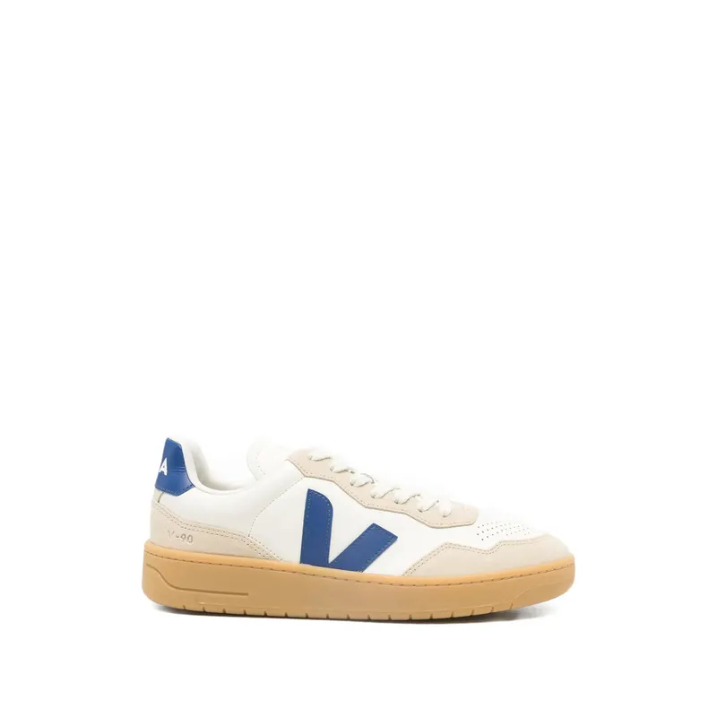 Veja V90 O. T. Leather Panelled “Neutrals/Blue” (VD2021367)