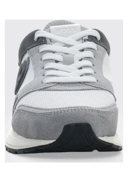 Boss Mesh and Suede Sneakers Grey (50554612061)