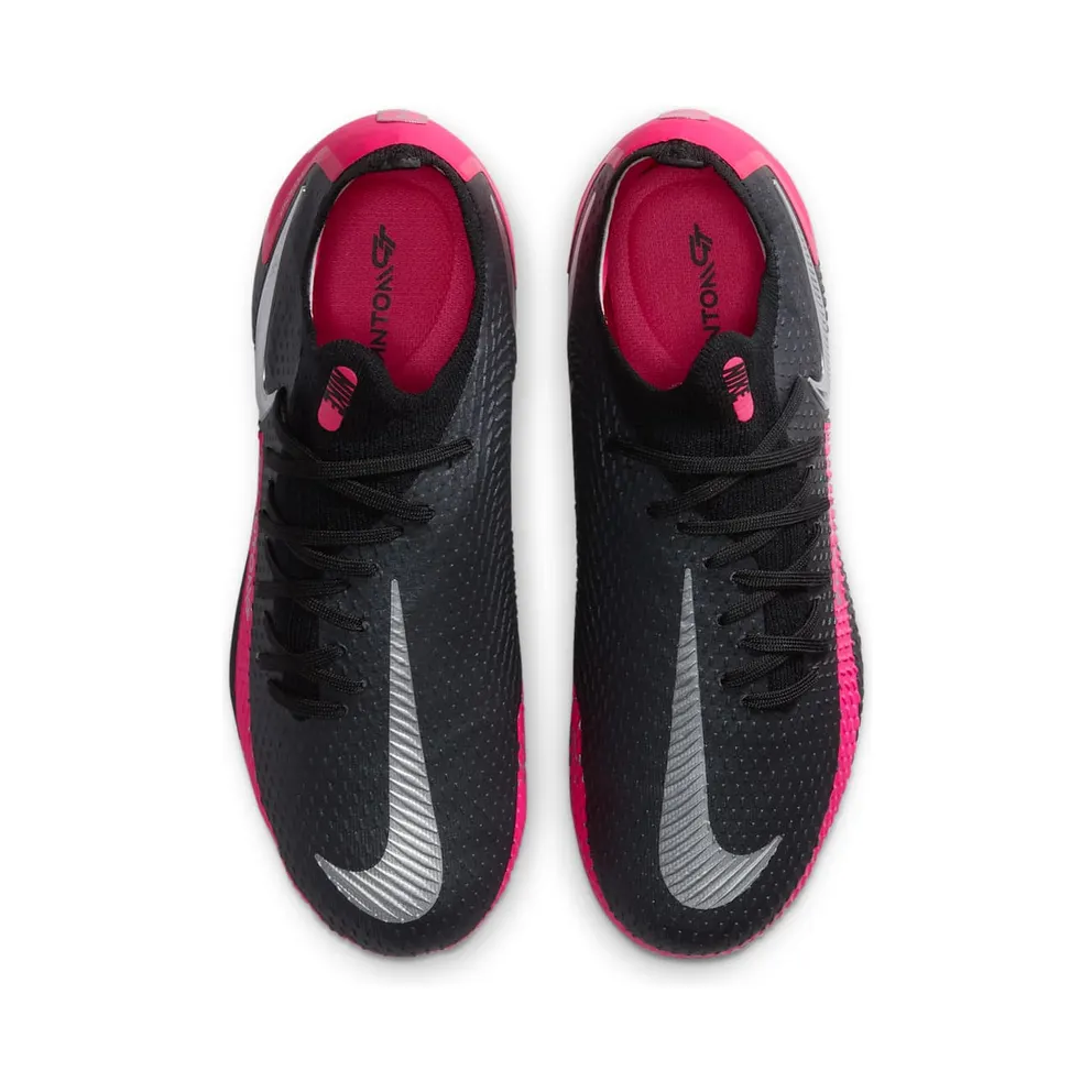 Nike Phantom GT Pro FG Black Pink Blast (GS) Black/Pink Blast-Metallic Silver (CK8473-006)