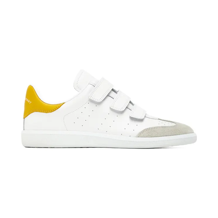 Isabel Marant White & Yellow Beth Sneakers (22ABK0031-22A084S)