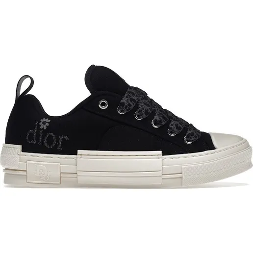 Dior B23 Skater Low Top ERL Black Cotton Canvas (3SN292ZWC_H968)