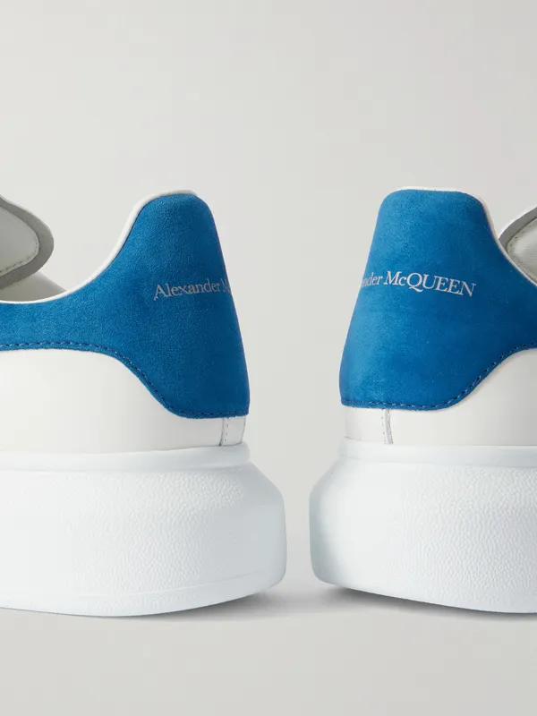 Mcqueen Exaggerated-Sole Leather Sneakers White (553680WIAIH) (5)
