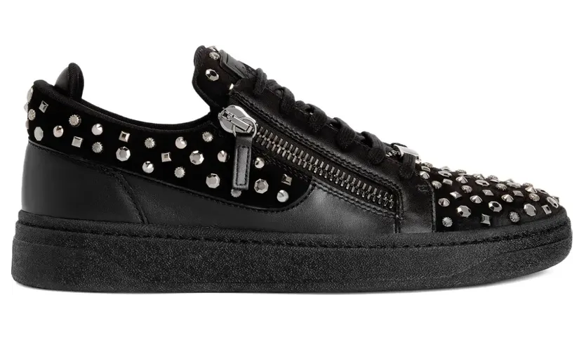 Giuseppe Zanotti GZ94 sneakers met rits en studs – Zwart (RU50020001)