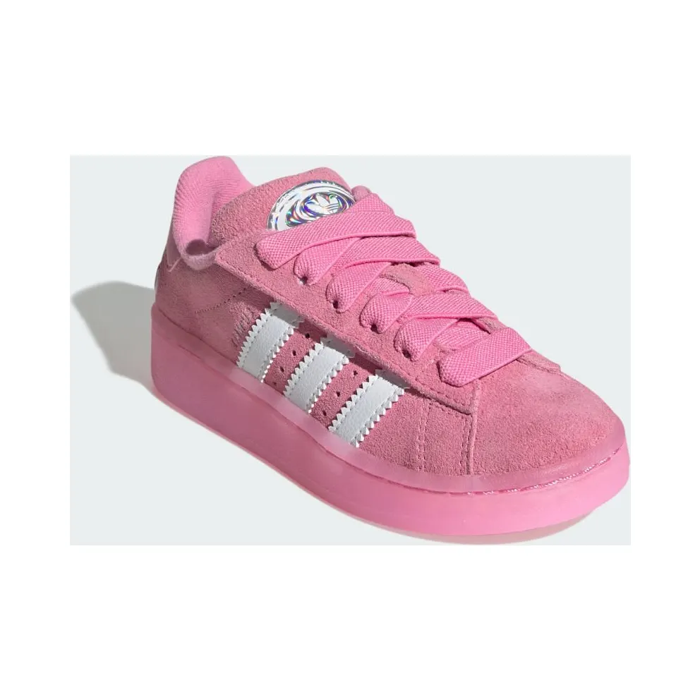 Adidas Campus 00s Led Lights Comfort Closure Elastic Lace Kids Bliss Pink / Cloud White / Clear Pink (JS1283)