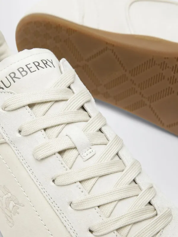 BURBERRY Knight Leather Sneakers Beige (8125529) (3)