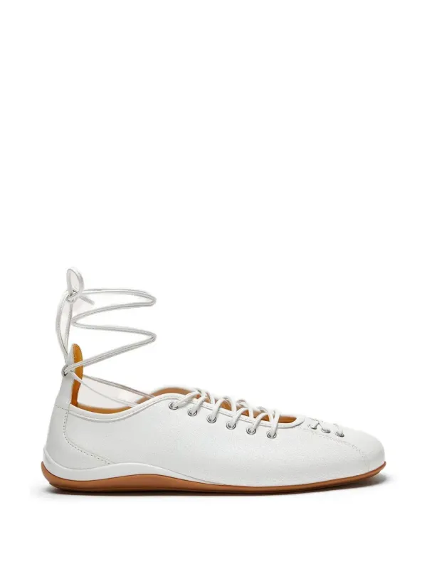 LILI CURIA Isolde sneaker-ballerina’s with veters – White (LC610151T1)