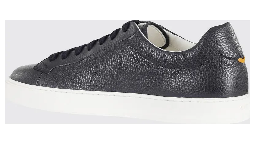Doucal’s Hammered Leather Sneakers Blue (DU3552SPENUF235EB15) (2)