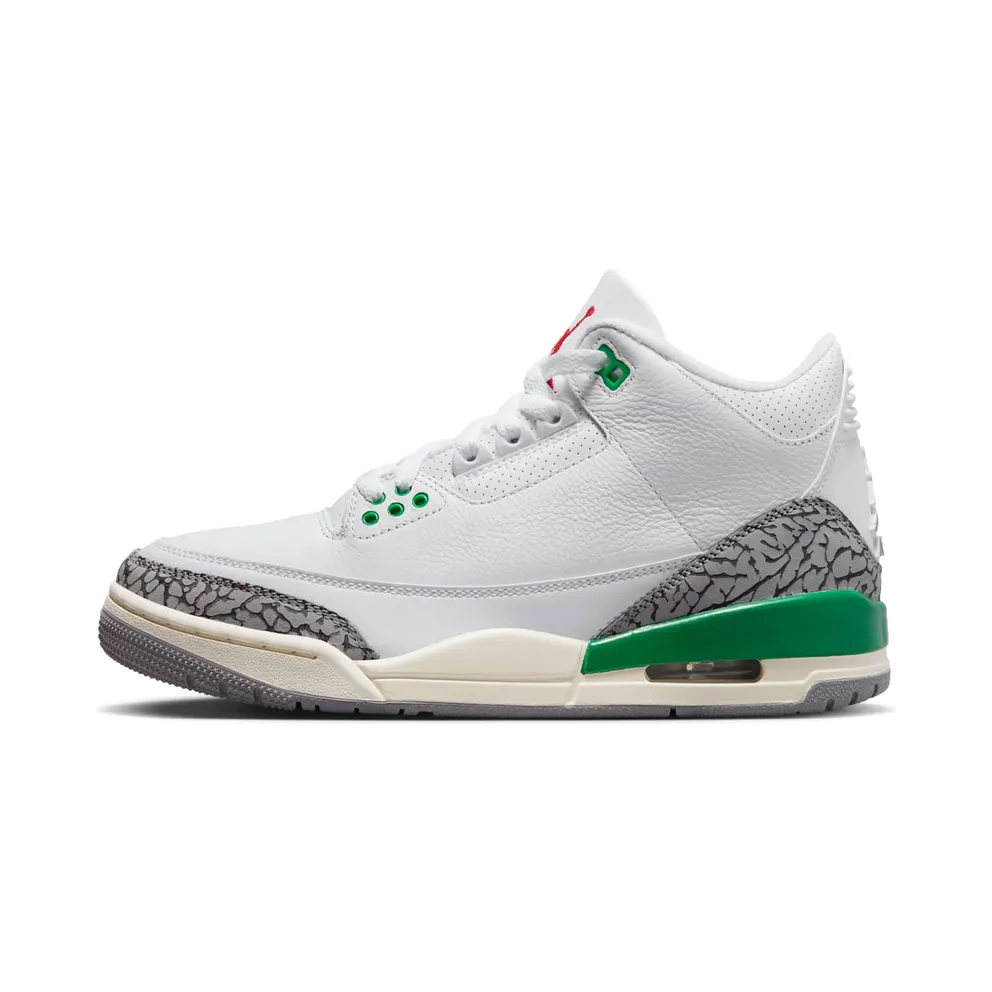 Air Jordan 3 Retro White/Lucky Green/Cement Grey/Varsity Red (CK9246-136)