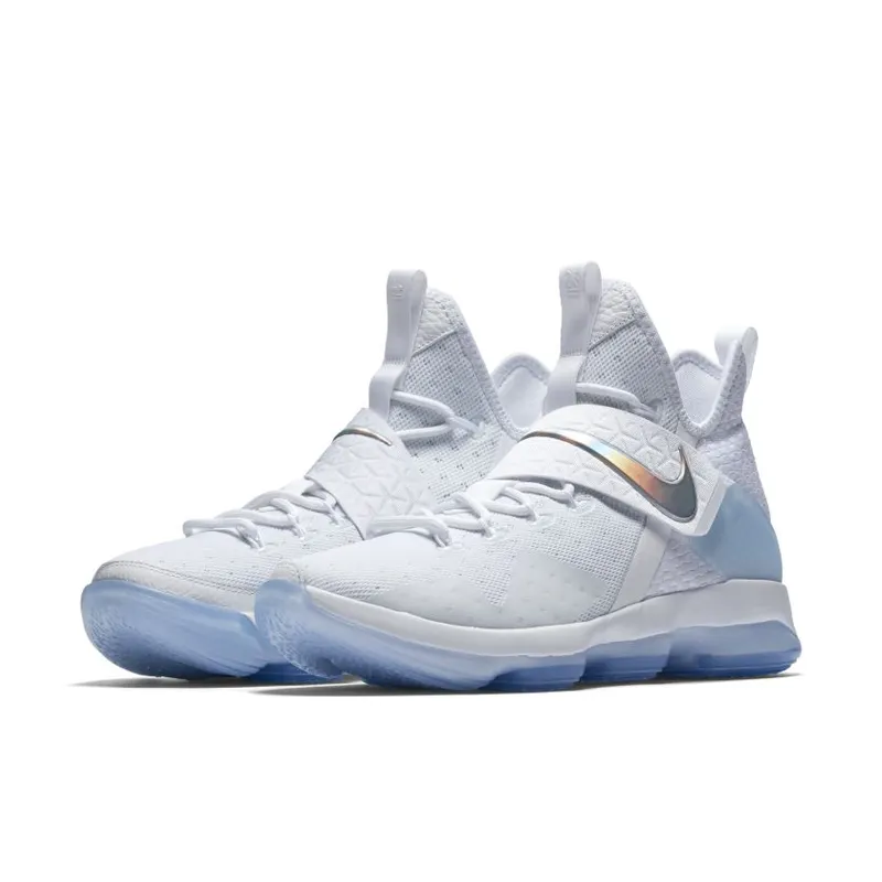 Nike LeBron 14 Time to Shine White/Metallic Silver-Ice Blue (860631-900)