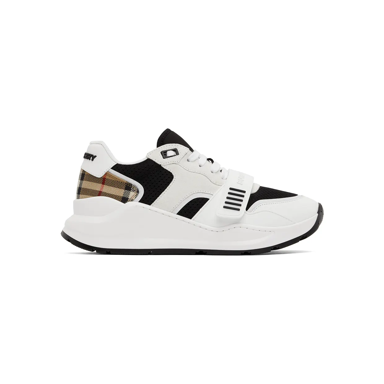 Burberry White Vintage Check Low-Top Sneakers (8051839)