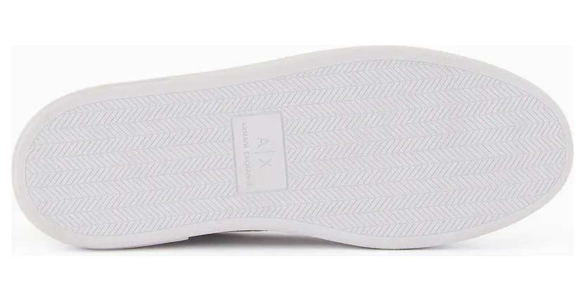 Armani Low-Top Sneakers With Embossed Pattern And Contrast Heel (XDX165-XV891-T782) (6)