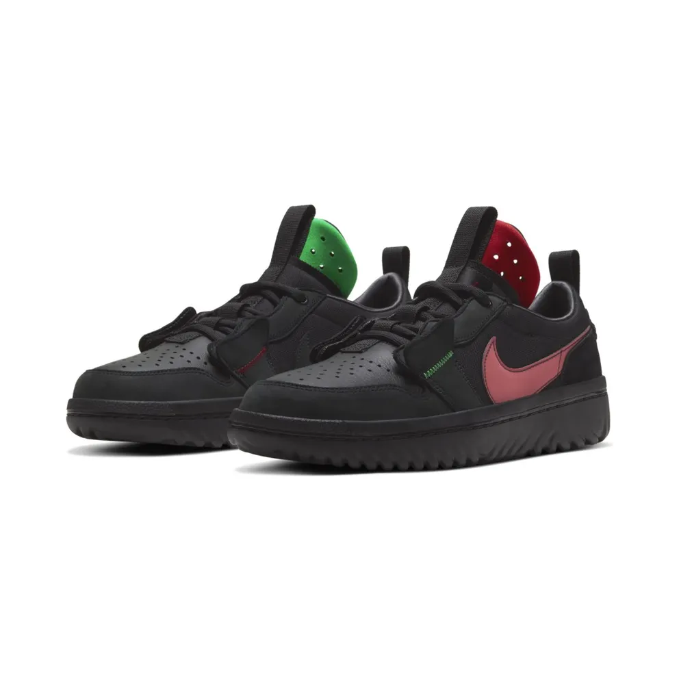 Jordan 1 Low React Fearless Ghetto Gastro Black/Team Red (CT6416-001)