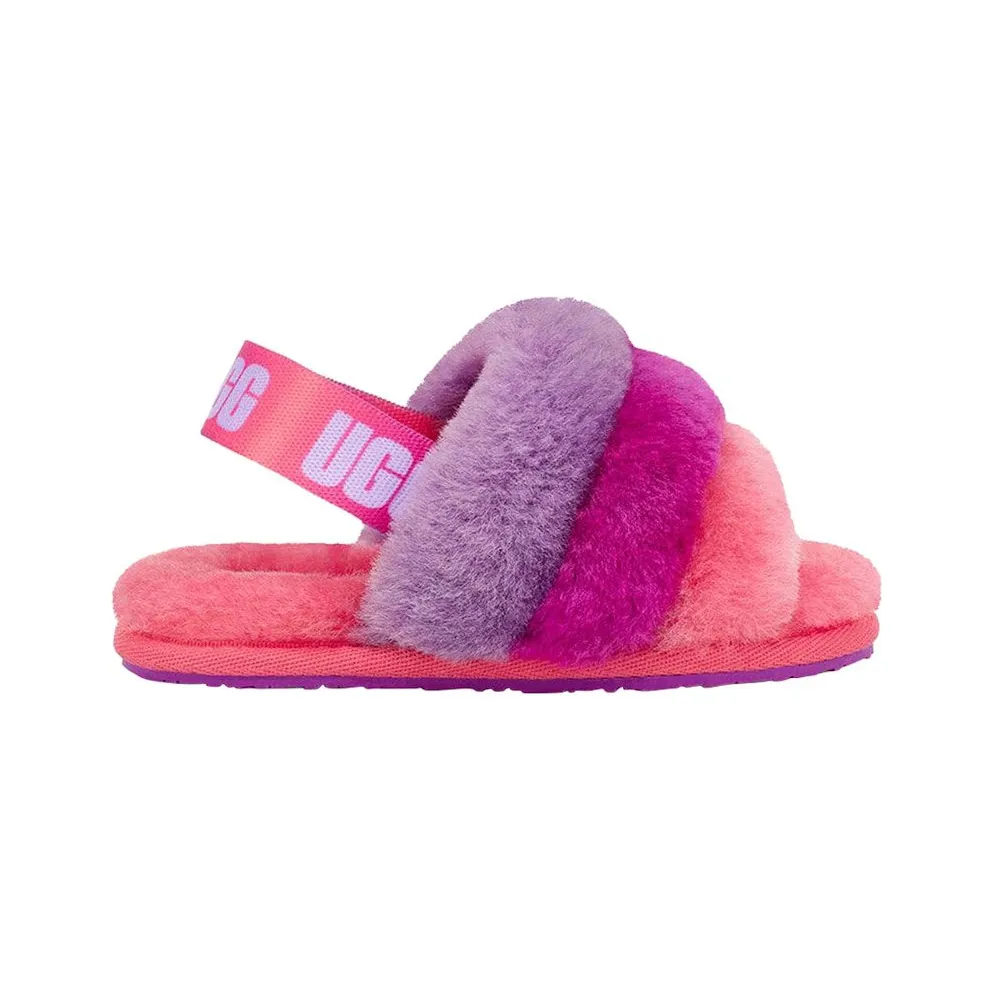 UGG Fluff Yeah Slide Purple Rainbow (1120073T-PPRB)