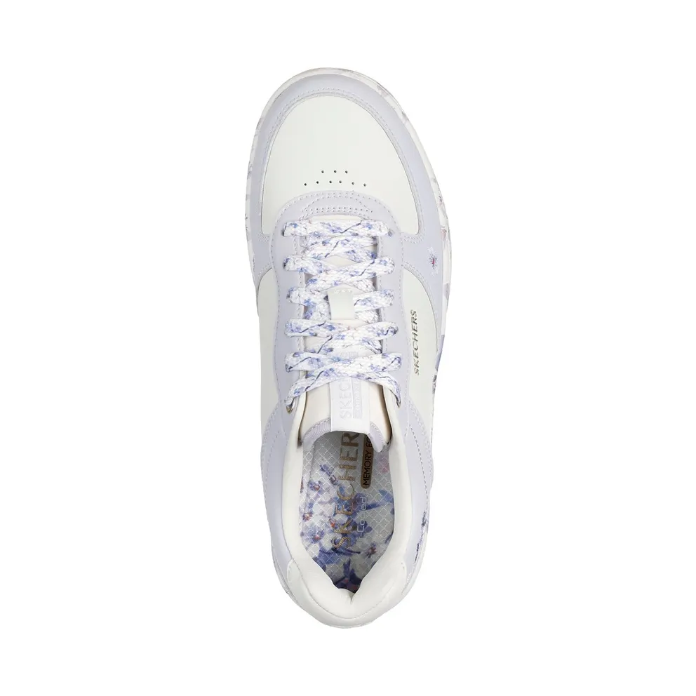 Skechers Sport Court 2.0 – Floral Frenzy Sneaker White/Lavendel