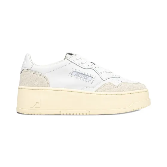 Autry Low-top leren met plateauzool “White” (PTLWPK01)